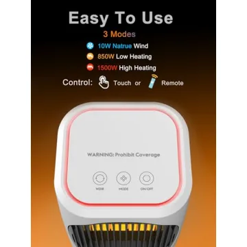 iFTY Small Space Heater with Remote Control and Safety Features