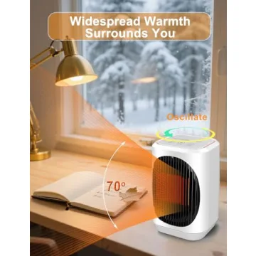 iFTY Small Space Heater with Remote Control and Safety Features