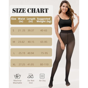 Warm Fleece Lined Tights for Women - Two Pair Set