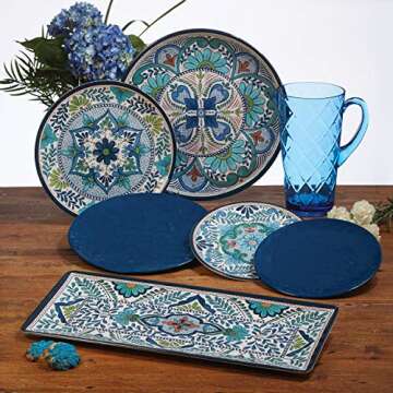 Talavera Melamine Hostess Serveware Set for Entertaining