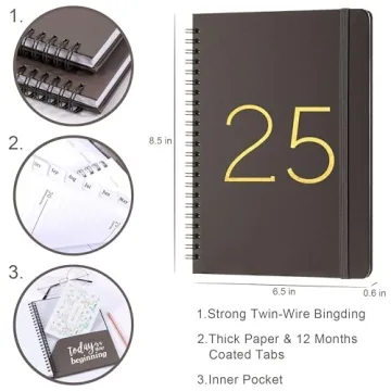 2025 Planner - Weekly and Monthly Organizer for Goals