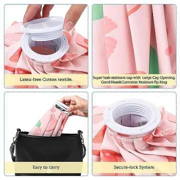 Shihanee 3 Pcs Ice Pack for Injuries, Reusable Hot Water Bag with Screw Top, Hot Cold for Sports Knee Head Leg Shoulder Back Injury, 6 Inch 9 Inch 10 Inch(Multicolor,Fruit Style)