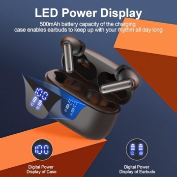ZIUTY Wireless Earbuds 50H Playtime IPX5 Waterproof Rechargeable
