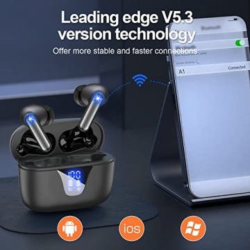 ZIUTY Wireless Earbuds 50H Playtime IPX5 Waterproof Rechargeable