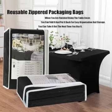 Spandex Tablecloth for Weddings and Events - 6FT