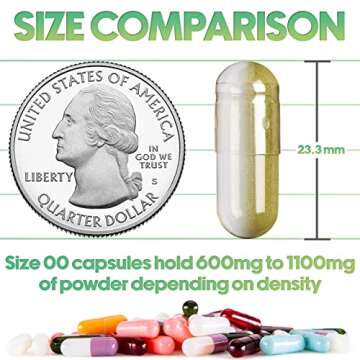 XPRS Nutra Size 00 Empty Capsules - 100 Count Clear Empty Vegan Capsules - Vegetarian Empty Pill Cap...