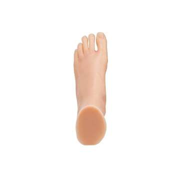 A Pound of Flesh Practice Tattoo Foot Silicone Tattooing Fake Skin Body Part for Practice or Display Professional Quality - Left Foot, Fair Skintone