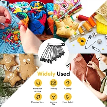 340 Pack Assorted Safety Pins for Crafts and Sewing Supplies