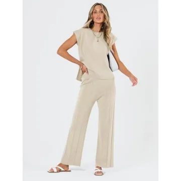 Chic LILLUSORY 2 Piece Women's Knit Lounge Set