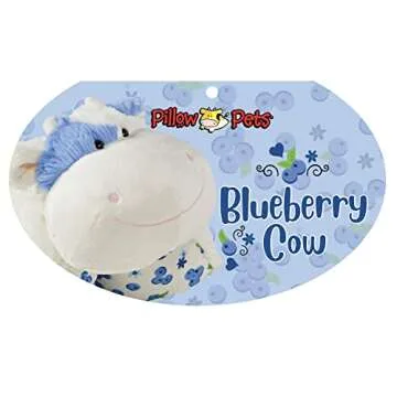 Pillow Pets Sweet Scented Blueberry Cow Stuffed Animal Plush Toy