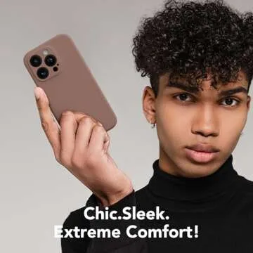 SuydanBox Magnetic for iPhone 15 Pro Case, Compatible with MagSafe, [Full Camera Protection][Screen Protector] Silicone Shockproof Protective Phone Case for iPhone 15 Pro 6.1", Brown