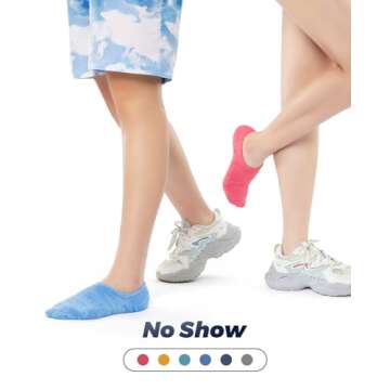 IDEGG No Show Socks Womens and Men Low Cut Ankle Short Anti-slid Athletic Running Novelty Casual Invisible Liner Socks