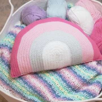 Lion Brand Yarn Feels Like Butta Soft Yarn for Crocheting and Knitting, Velvety, 3-Pack, Pink