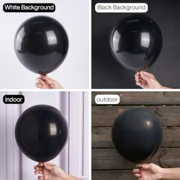 PartyWoo 50 pcs Matte Black Balloons for Elegant Decor