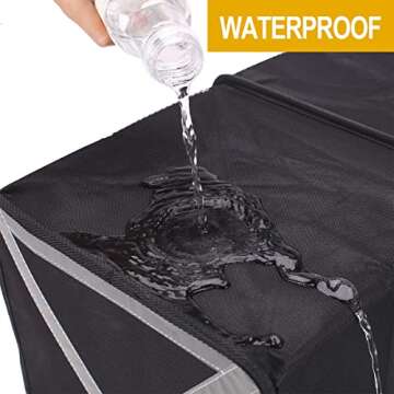 INFUOAP Trunk Organizer for SUV, Universal trunk organizers for car with Multi Pockets, Foldable Heavy Duty Collapsible Trunk Storage Organizer with Reflective Stripe