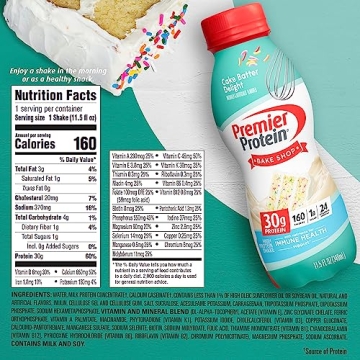 Premier Protein Shake with Cake Batter Flavor