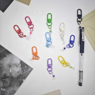 Mini Coloured Pen Clips - Versatile Badge Reel Accessories