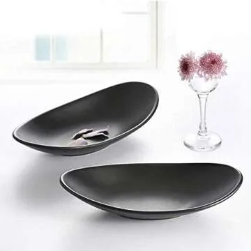 Binoster Black ring jewellery tray organiser tray, dresser decor key flat jewellery bowl decorative oval dish