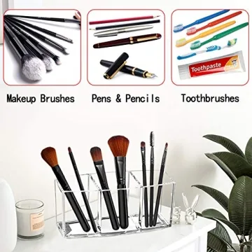 Watpot Acrylic Makeup Brush Organizer for Effective Storage