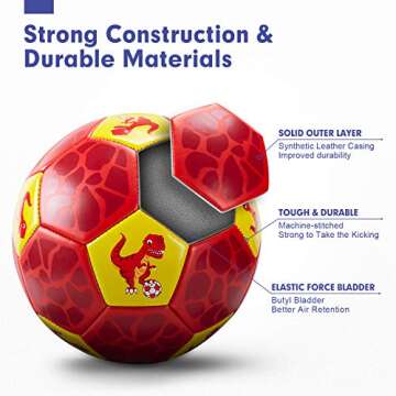 Hahaland Size 3 Soccer Ball for Kids with Pump and Mesh Bag - Fun Outdoor Toys!