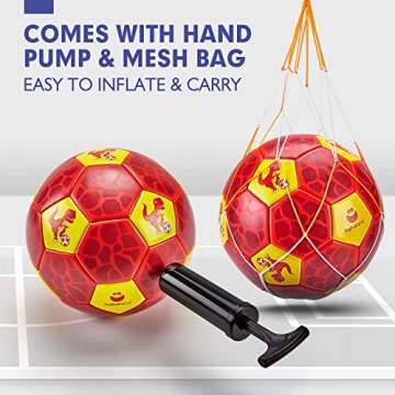 Hahaland Kids Size 3 Soccer Ball - Dinosaur Design