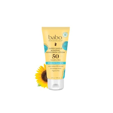 Babo Botanicals Sheer Mineral Sunscreen Lotion SPF 50 - Natural Zinc Oxide - Extra Sensitive Skin - ...