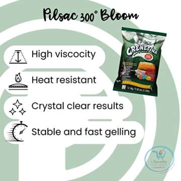PILSAC 300° Bloom Gelatin Powder (2.2 lb) bag - Unflavored Beef Gelatin - Excellent Performance, High Viscosity