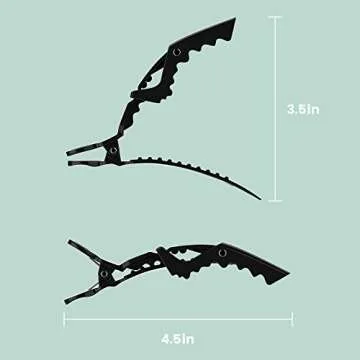 Xtava Alligator Hair Clips Set - 12 Durable Styling Clips