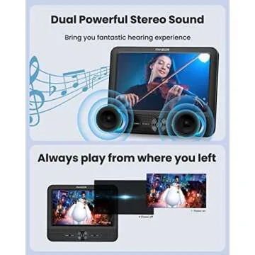 FANGOR Dual Car DVD Player - Portable with Last Memory