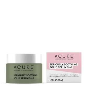 Acure Seriously Soothing Solid Serum 3 in 1 - Makeup Remover Cleansing & Chapped Dry Skin Relief - H...