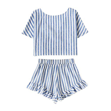 SweatyRocks Women's Boho Floral Cami Top and Shorts Set