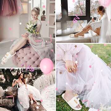 18 Pcs Bride Bridesmaid Robe with Slippers Satin Maid/matron of Honor Short Wedding Party(Elegant Style,White Black)