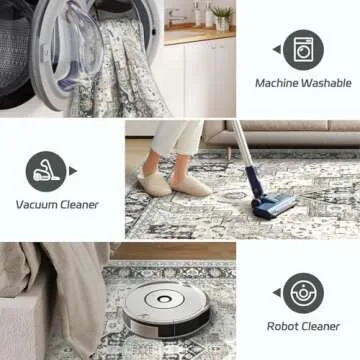 Roxstand Washable 8x10 Rug, Ultra Thin Non-Slip Style