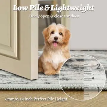 Roxstand Washable 8x10 Rug, Ultra Thin Non-Slip Style