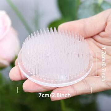 2pcs Flower Frog Round Plastic Flower Arrangement Holder Floral Pin Frog 70mm / 2.76 Inch (White) (W...