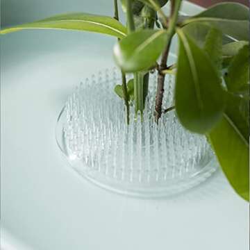 2pcs Flower Frog Round Plastic Flower Arrangement Holder Floral Pin Frog 70mm / 2.76 Inch (White) (White)