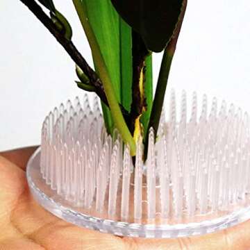 2pcs Flower Frog Round Plastic Flower Arrangement Holder Floral Pin Frog 70mm / 2.76 Inch (White) (White)