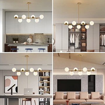 KCO Lighting Modern Brass 7-Light Chandelier Pendant Light