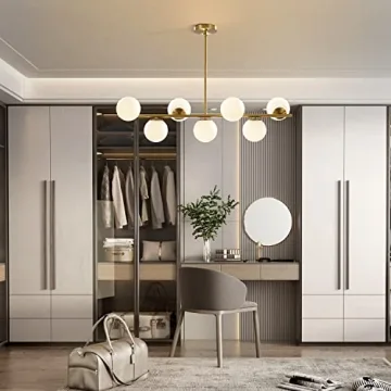 KCO Lighting Modern Brass 7-Light Chandelier Pendant Light