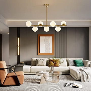 KCO Lighting Modern Brass 7-Light Chandelier Pendant Light