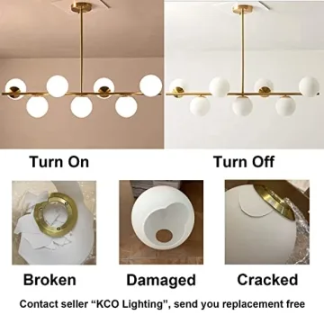 KCO Lighting Modern Brass 7-Light Chandelier Pendant Light