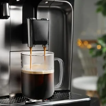 DRASTAR 20 oz Clear Glass Coffee Mug Set with Lid 2-pack