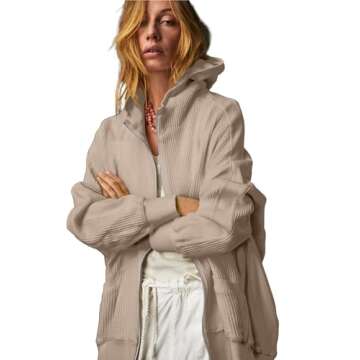 Buy ATHMILE Women's Waffle-Knit Shacket for Style and Comfort