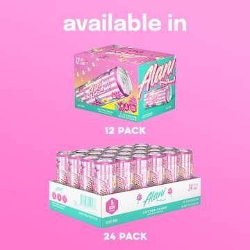 Alani Nu Cotton Candy Sugar Free Energy Drink 12 Pack