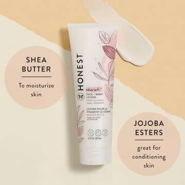 The Honest Company 2-in-1 Cleansing Shampoo + Body Wash and Face + Body Lotion Bundle | Gentle for Baby | Naturally Derived | Sweet Almond Nourish, 18.5 fl oz