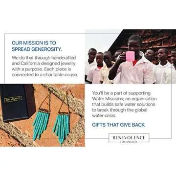 Long Turquoise Tassel Earrings for Women - Give Back Stylishly