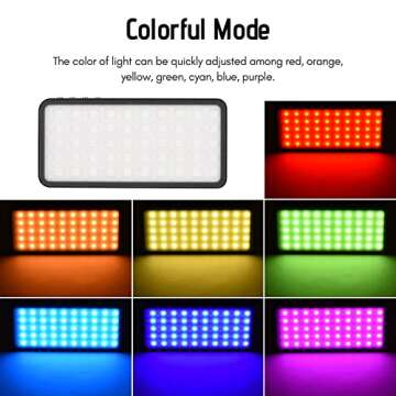Andoer Portable RGB LED Video Light CRI 96+ Fill Light 10W Dimmable 3000K-6500K TLCI 98 with OLED Screen 4500mAh Power Bank Function for Video Selfie Live Streaming Portrait Photography Lighting