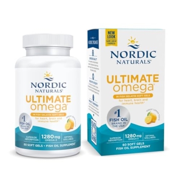 Nordic Naturals Ultimate Omega Fish Oil - 60 Soft Gels for Heart & Brain Health
