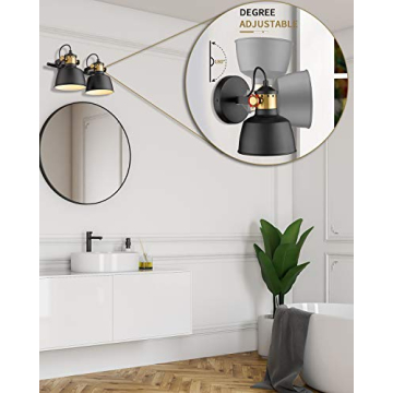 AUTELO Elegant 2-Light Adjustable Bathroom Vanity Fixture