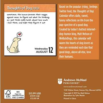 Thoughts of Dog 2020 Day-to-Day Calendar